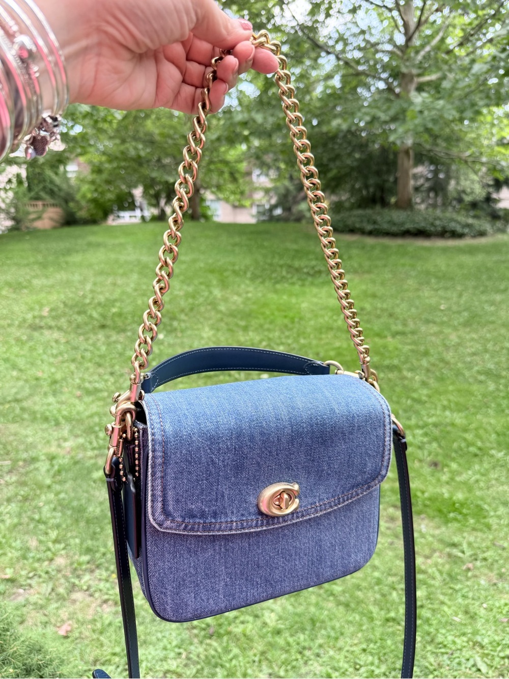 Coach Cassie Denim Crossbody Bag 19 - Picture 4 of 14